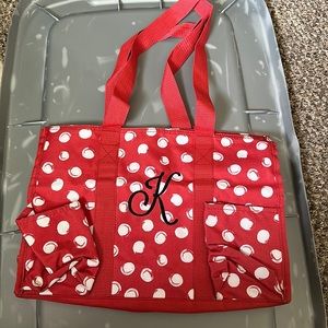 Thirty-One utility tote K. 5 pockets w/ zipper top